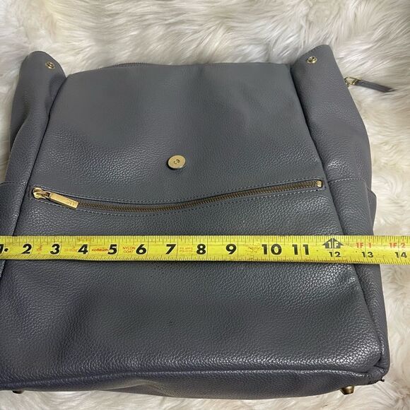 Freshly Picked Diaper Bag convertible backpack Synthetic Gray brass hardwares. - Picture 12 of 15